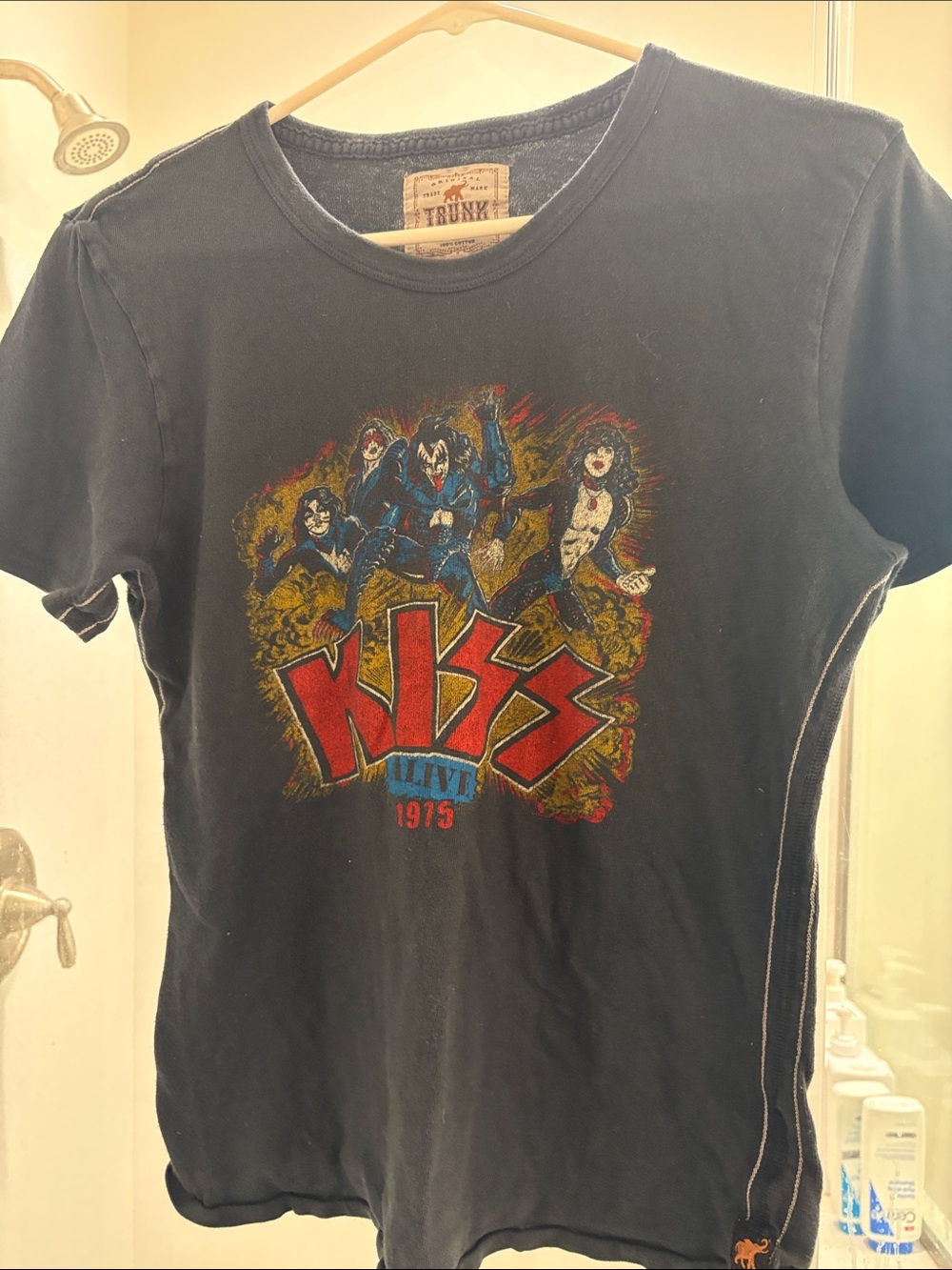 Black KISS 1975 Graphic T-Shirt